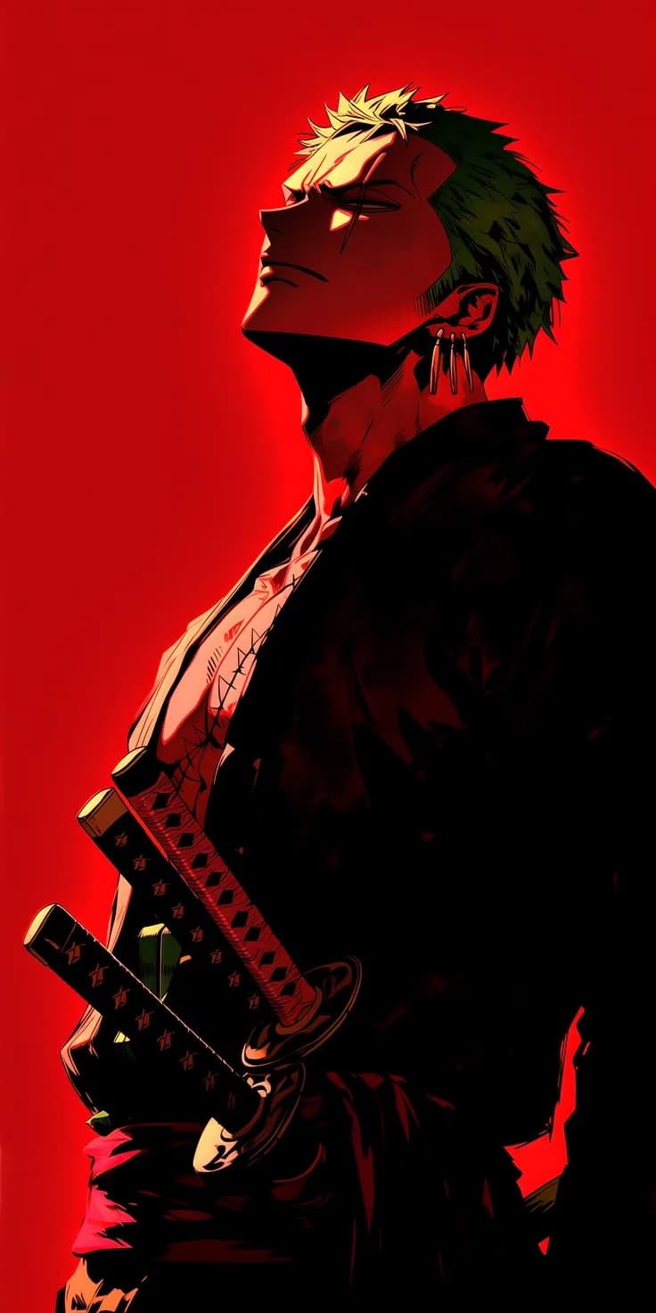 Roronoa Zoro – Red Fury Anime Poster