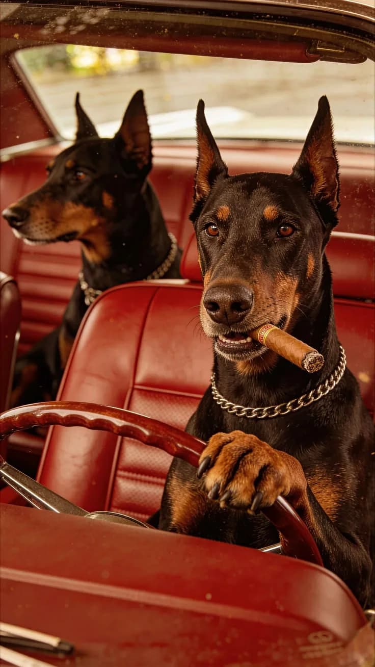 The Boss Dogs – Luxury Doberman Poster