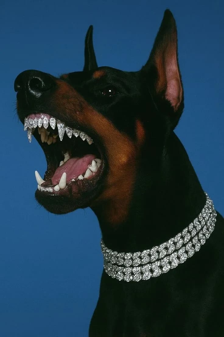 BARK & BLING – Diamond Doberman Luxury Poster