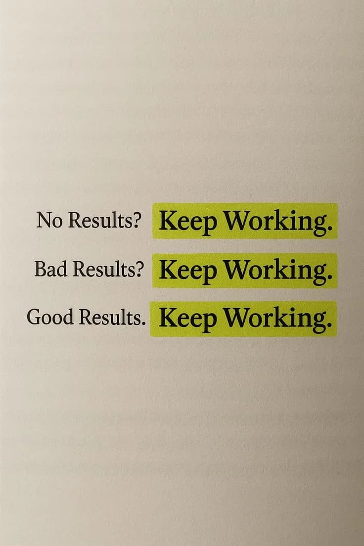 Keep Working – Consistency & Success Motivational Poster