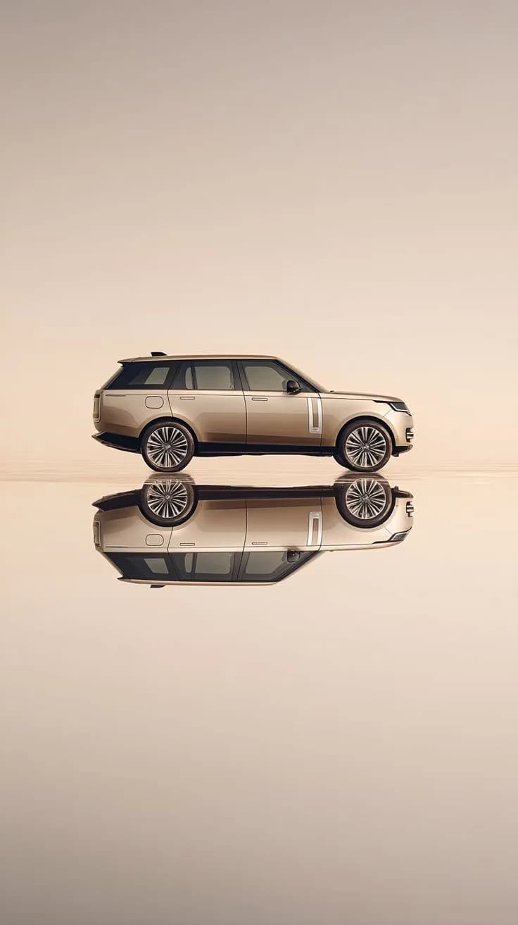 Range Rover – Beige Luxury Minimalist Car Poster