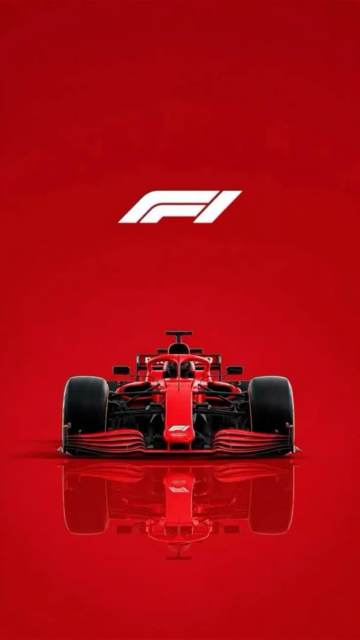 Formula 1 Red Racing Car Poster