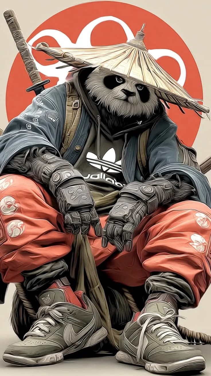 ZEN PANDA – Cosmic Meditation Warrior Poster