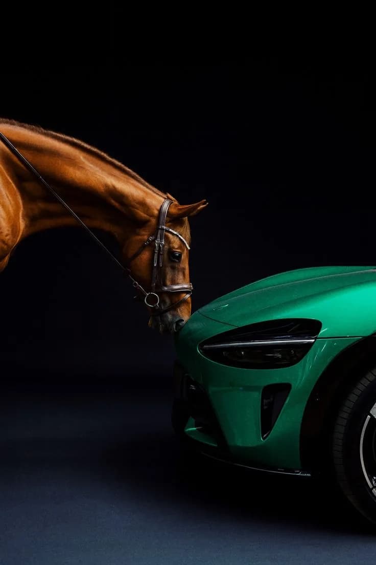 Emerald Drive – Horse & Sports Car Poster