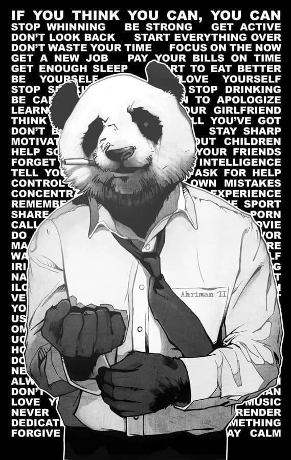 MOTIVATING PANDA – Anime Motivation Poster
