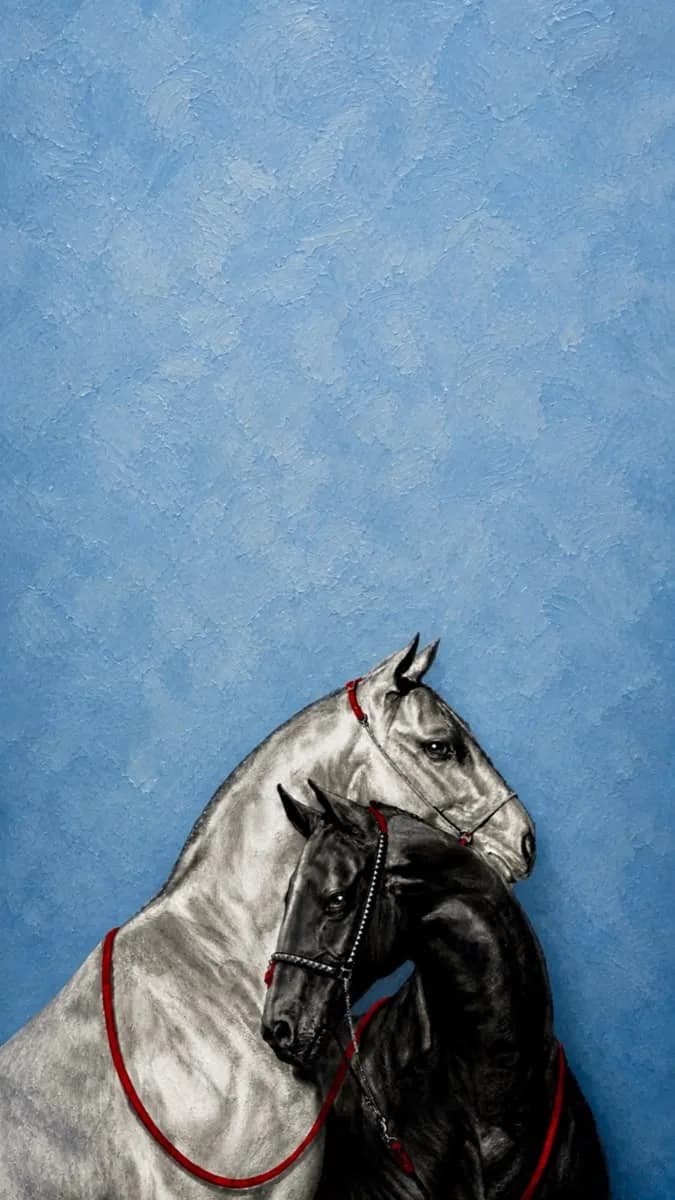 Vintage Equestrian – Persian Rug Horse Poster