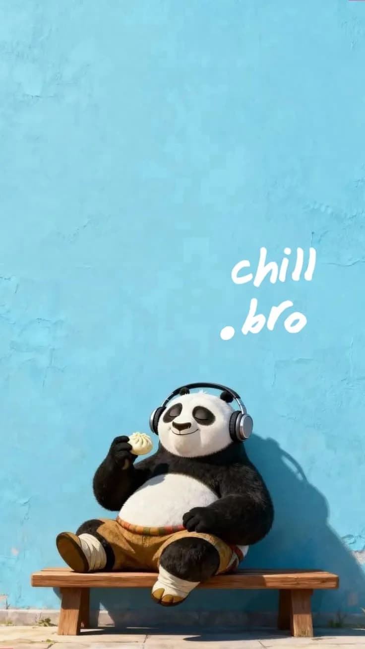 CHILL BRO – Relaxed Panda Vibes Poster