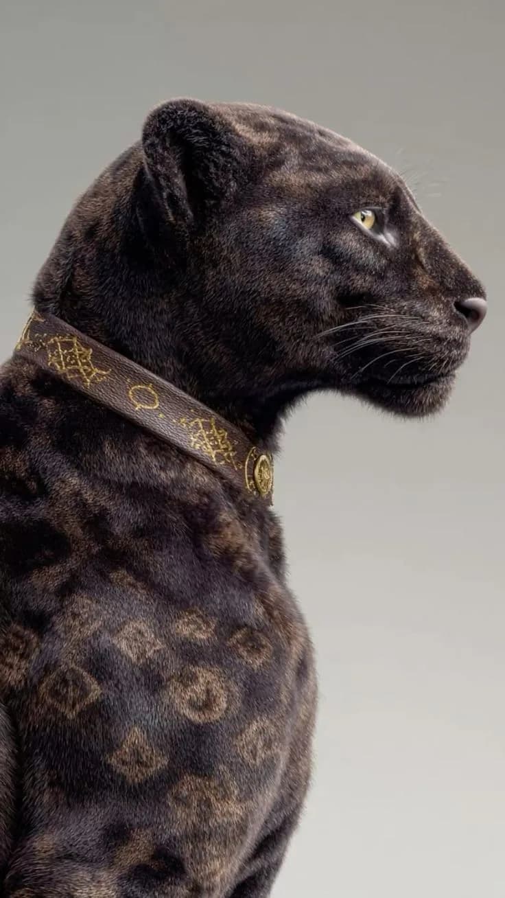 GOLDEN SHADOW – Luxury Black Panther Poster
