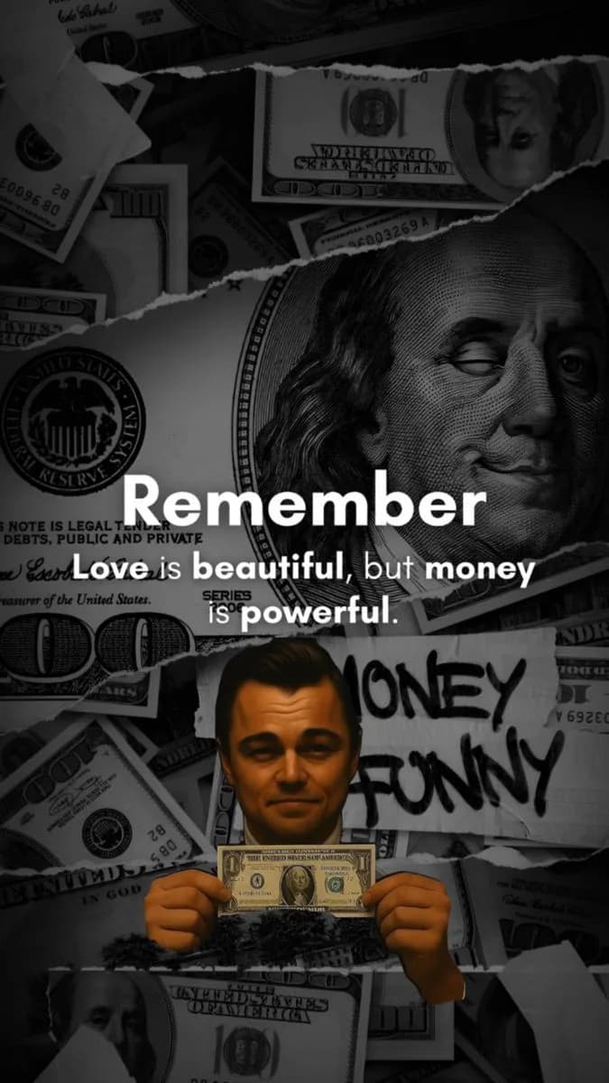 Love Is Beautiful, Money Is Powerful – Motivational Poster