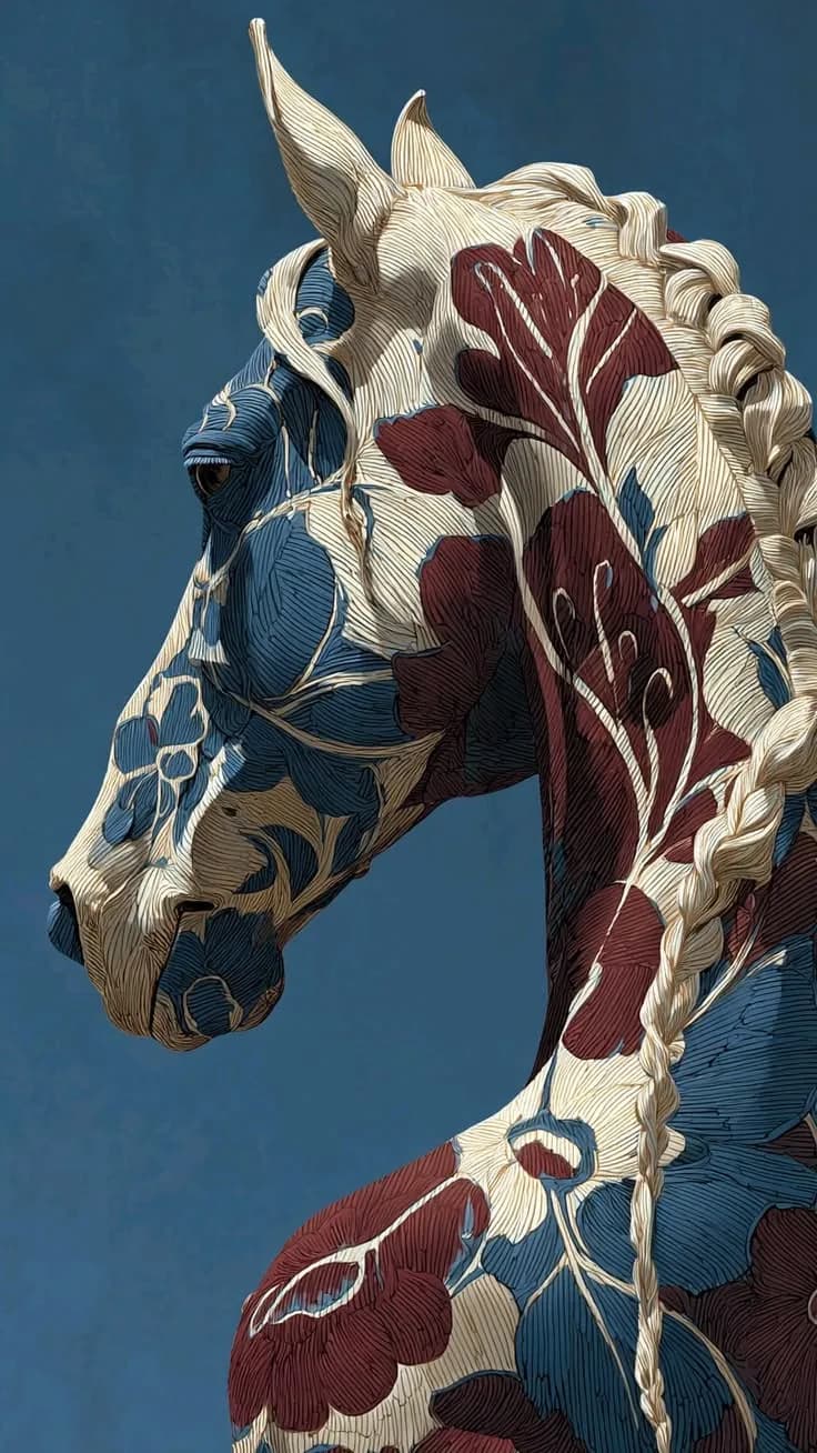 Anatomy of a Stallion – Artistic Horse Poster