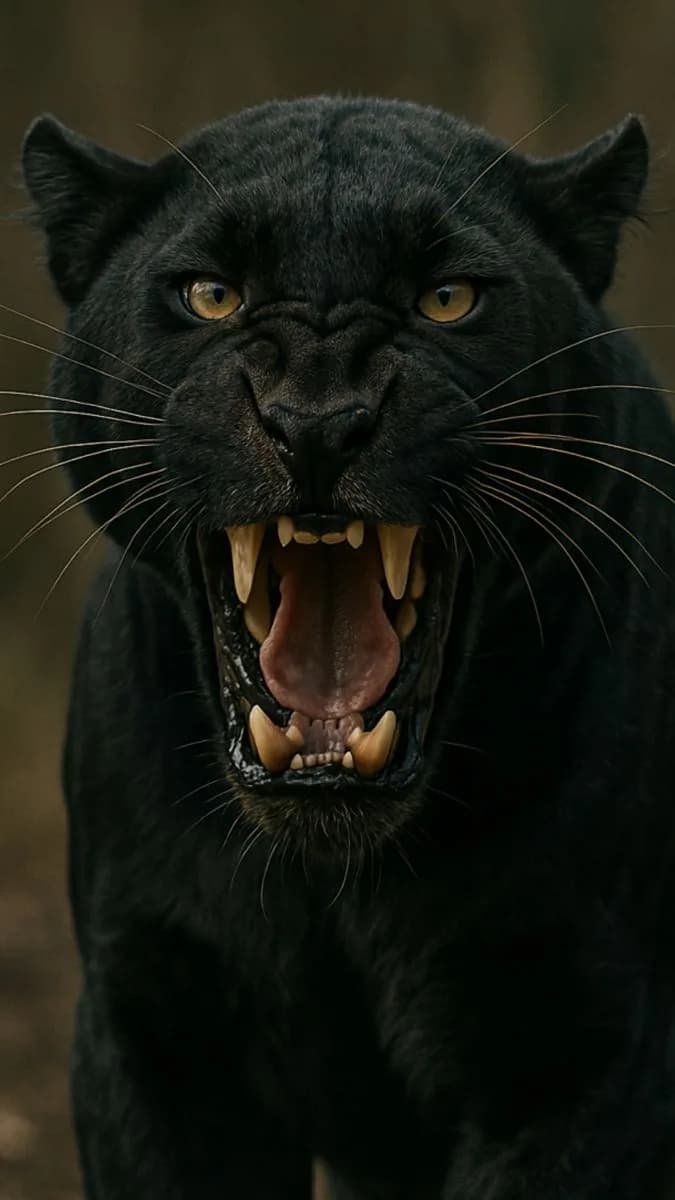 FIERCE INSTINCT – Roaring Black Panther Poster